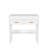 Flip Top Vanity Desk With LED Lighted Mirror & Built-In Outlet - Makeup Vanity Table With 2 Drawers, Open Storage, Hooks For Jewelry (No Stool Included, White)