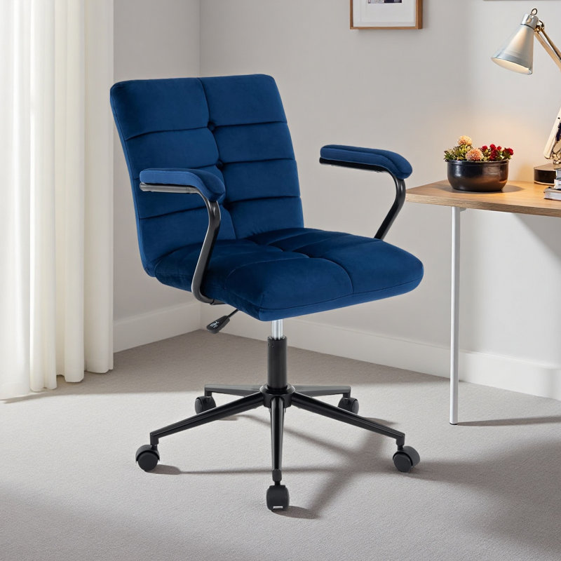 Fauteuil de bureau Kundra, Bleu, Noir