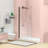 60'' W 32'' D Shower Base, Single Threshold Shower Pan with 3-Sided Flange & Non-Slip Solid Surface, Left/Right Drain Outlet-90597210