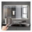 Miroir de salle de bain avec lumières à DEL avant et rétro-éclairé, anti-buée pour miroir mural, 3 couleurs et 5 niveaux de luminosité, horizontal / vertical