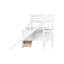 Lit superposé simple au-dessus de double avec tiroirs de rangement, glissière et tablettes - bois d'hévéa-1162315922
