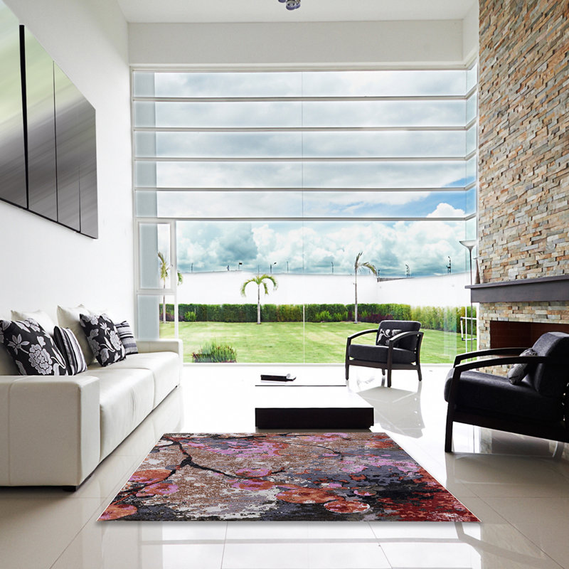 Carnbore Abstract Indoor Rug, Square 3'