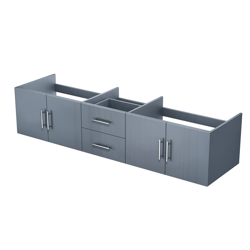 Meuble-lavabo gris foncé 80 po x 22 po avec comptoir en marbre - structure en bois massif, fermeture en douceur, distinctif 80 po W W, attrait décoratif