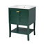 Meuble-lavabo 24 po avec lavabo supérieur, meuble-lavabo moderne avec 2 portes et meuble-lavabo simple