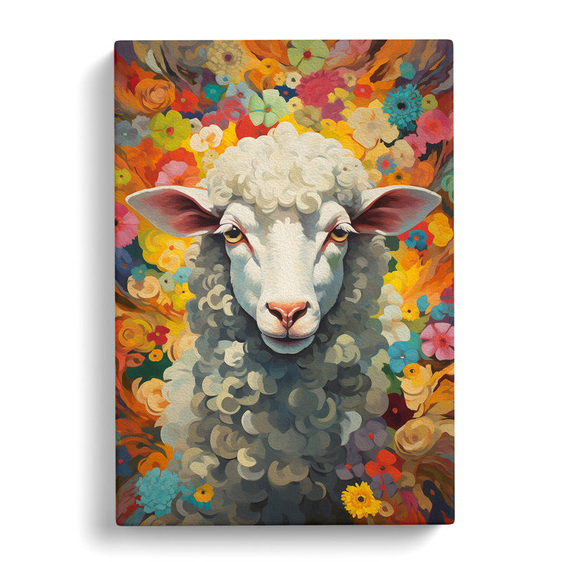 Sheep Orphism - Wrapped Canvas, 76cm H x 50cm W x 3cm D