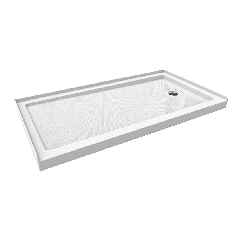 Base de douche à seuil simple l 60 po x P 36 po, À droite