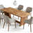 Modern Practical Style Walnut Grain Veneer Rectangular Table With 1 Extension Leaf Suitable For Modern-Style Family Dining Rooms And Light Office Spaces-115074872