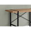 Bureau d'ordinateur 48 pouces brun chaud avec support en X, table de travail rectangulaire à domicile, base contemporaine en métal, L 49 x l 23,75