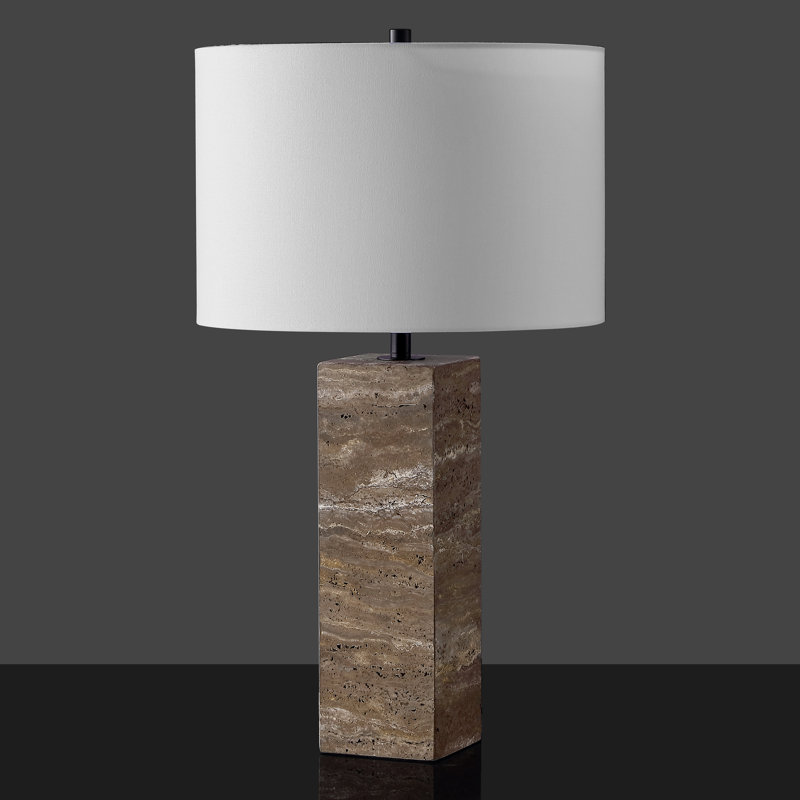 Aubray Table Lamp, Travertine