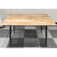 Table de cuisine en bois Made, pieds en métal noir, capacité 4, imperméable, table rectangulaire moderne avec sièges 4-6, glissade,