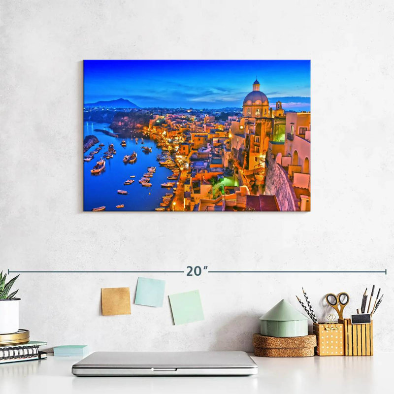 Procida Island, 8" H x 12" W