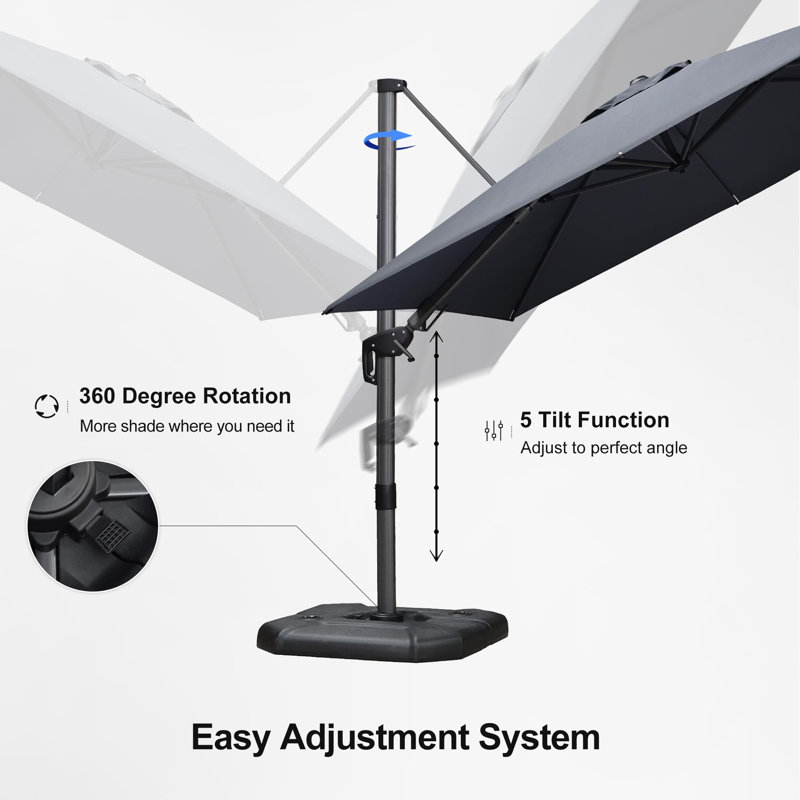 274cm Cantilever Parasol, Grey