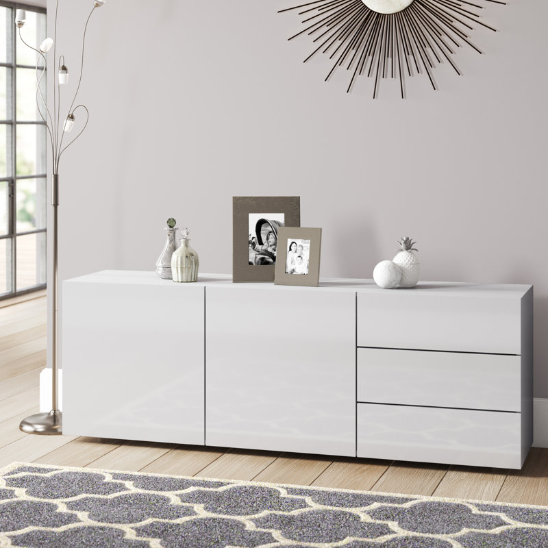 Cadiz 170cm Sideboard, Glossy White