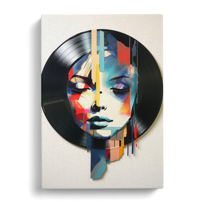 Vinyl Record Contemporary No.2 - Wrapped Canvas
