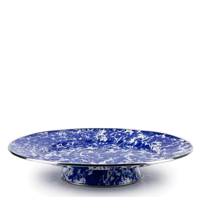 Solid Cake Stand, Red Swirl