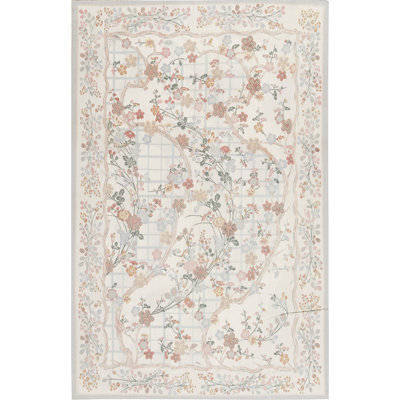 Aubusson Renaissance Wool Floral Area Rug