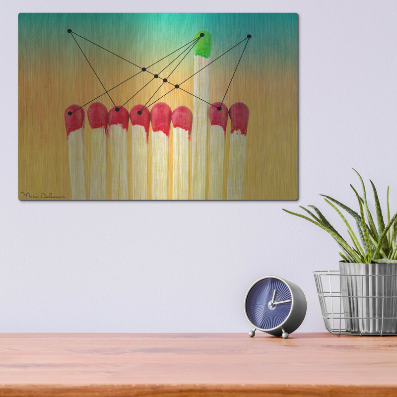 Art mural en métal «Matches 1» par Mark Ashkenazi, Winston Porter, H 12 po x l 16 po