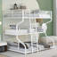 Pour les petites chambres à coucher partagées, lit superposé en métal blanc doux pour lit double TG / TG / TG