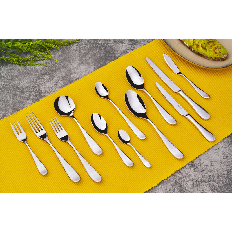 Cuillère à dîner en acier inoxydable Clista | Argent | 8 po | Ensemble de 12 