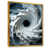 Toile avec cadre flottant or