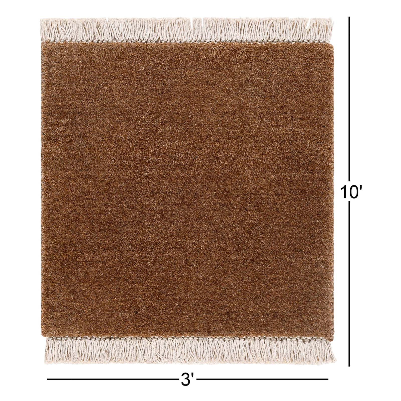 Clio Hand-Loomed Charcoal Wool Rug, Rectangle 3' x 10'