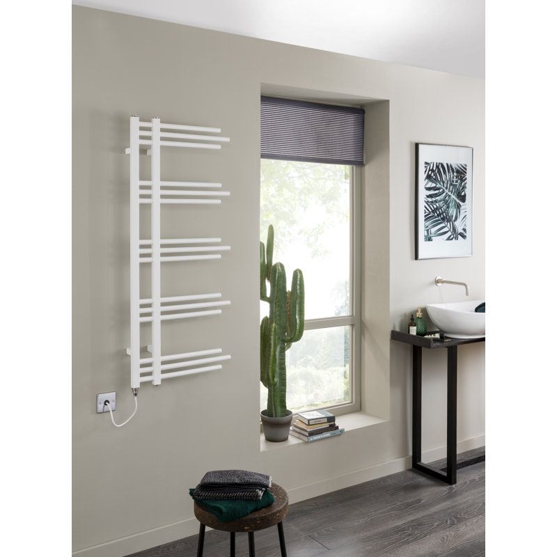 Kerri Contemporary Rail Heated Towel Rails, Electric, Chrome