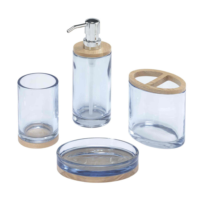 Izod Cove 4-Piece Bath Accessory Set, Blue