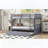 Full Over Full Rubber Wood Bunk Bed with Trundle and Convertible Design-1809167434