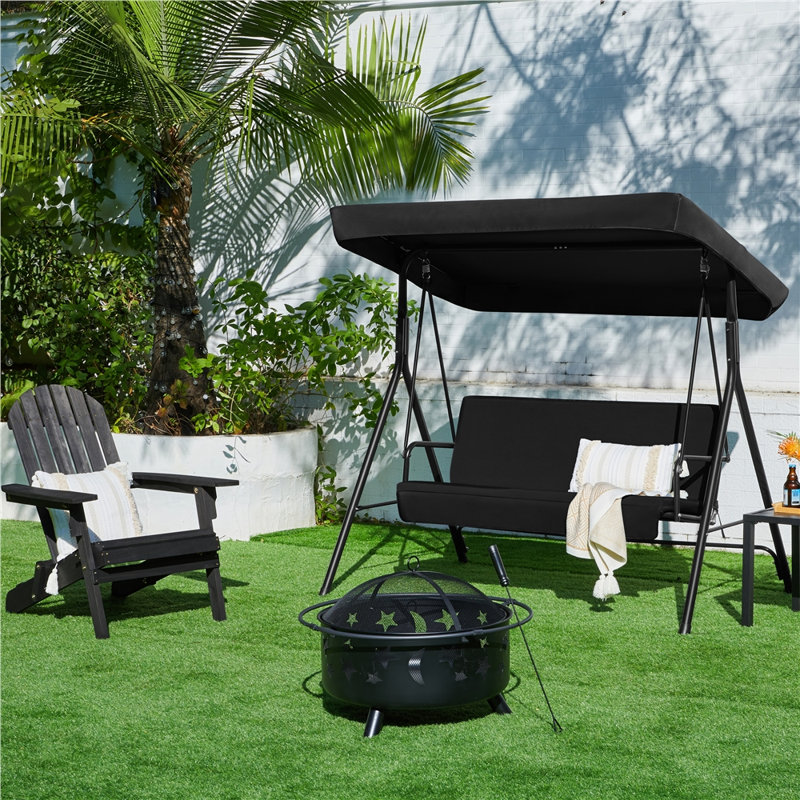 3 Person Porch Swing with Canopy