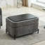 Banc de rangement rembourré en l 30,3 po avec repose-pieds en chenille pour le salon, le vestibule et le couloir-1093457912