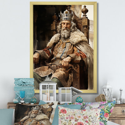 «Bracking Emperor Charl Allemagne Carolingian Portrait II», reproduction sur toile