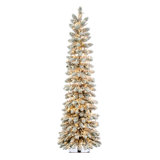 Vickerman 7.5' x 22" Snowy Flocked Alpine 1980WW