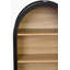 4-Tier Black Arched Bookshelf, 43" Tall Arched Bookcase With Storage Shelves