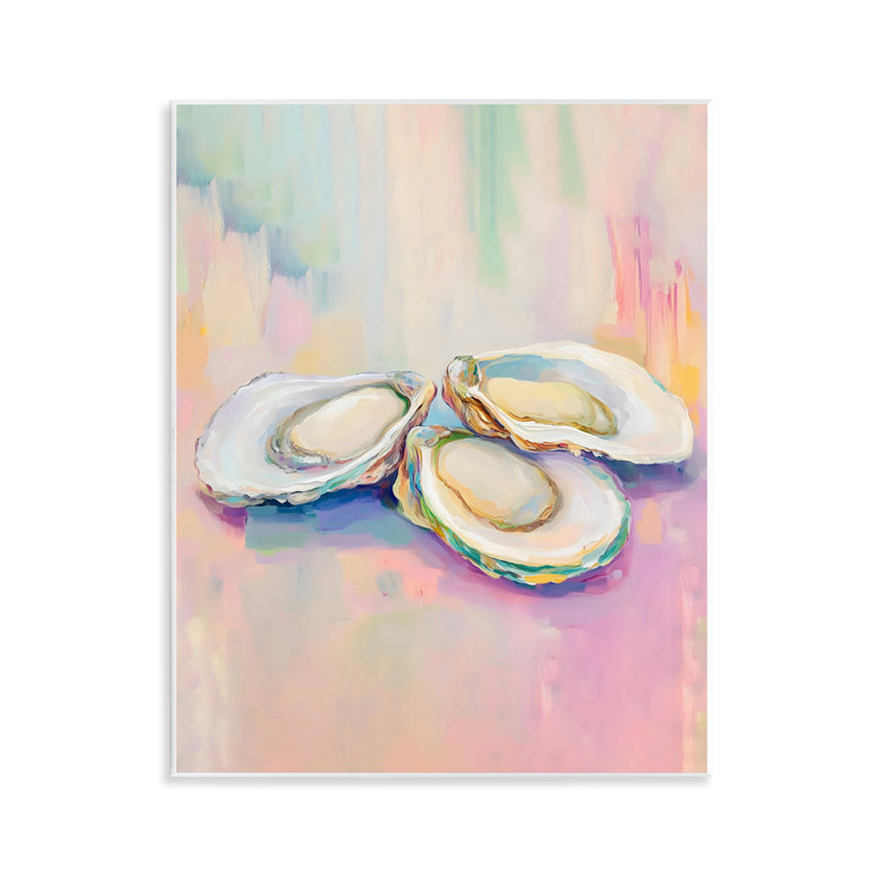 Plaque murale Pastel Oysters Harmony, design par The Prints Vibe