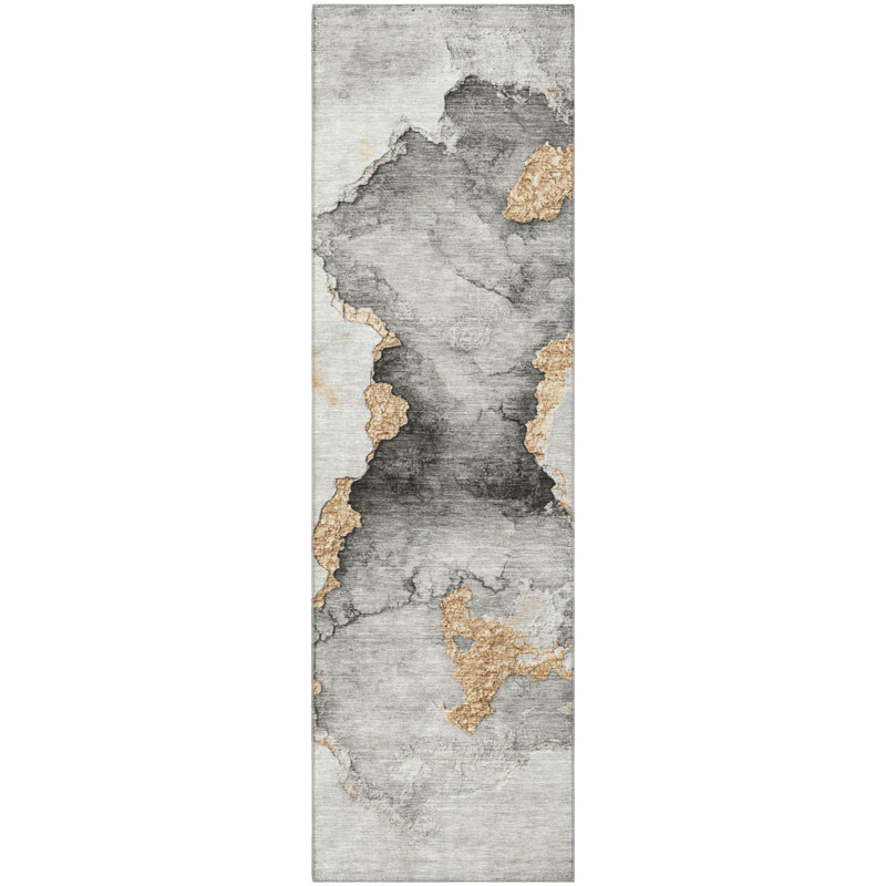 Premium Machine Washable Jacquez AMF1795 Modern Rug, Runner 2'3" x 7'6"