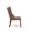L'ensemble de table de cuisine 9 pièces comprend une table de petit-déjeuner et 8 chaises parsons en tissu de lin brun avec dossier capitonné - finition noyer antique.-424612560-411457988-411458040