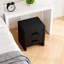 Table de chevet 2 tiroirs noire-40627284