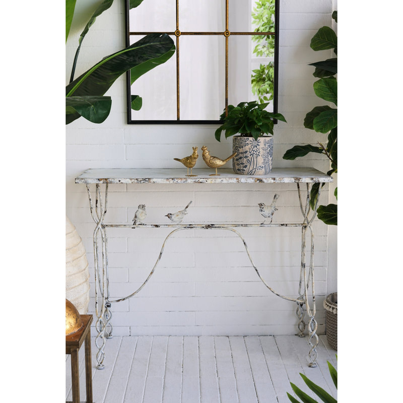 Console 43 po x 16,5 po x 34 po avec perchoir fantaisiste (table basse incluse)