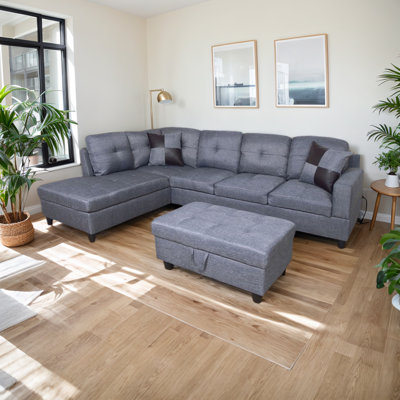 Canapé modulaire avec repose-pieds 103,5 po Tatiauna