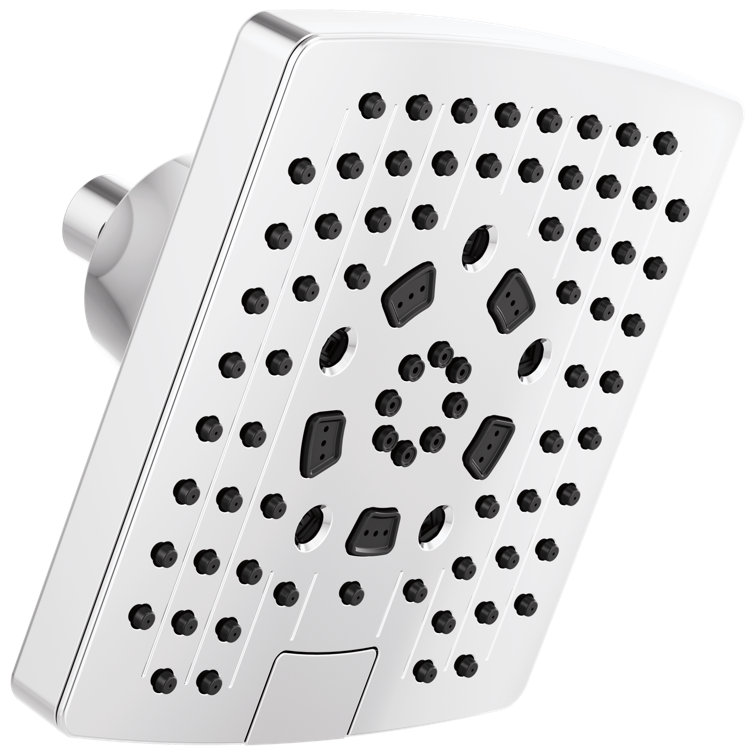 Essential™ Shower Series 7" Linear Square H2OKinetic® Multi-Function Wall Mount Showerhead