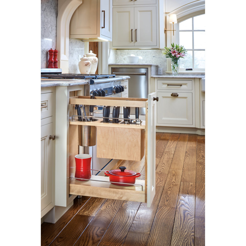 Organisateur de porte-couteaux en bois Rev-A-Shelf, L 8,75 po