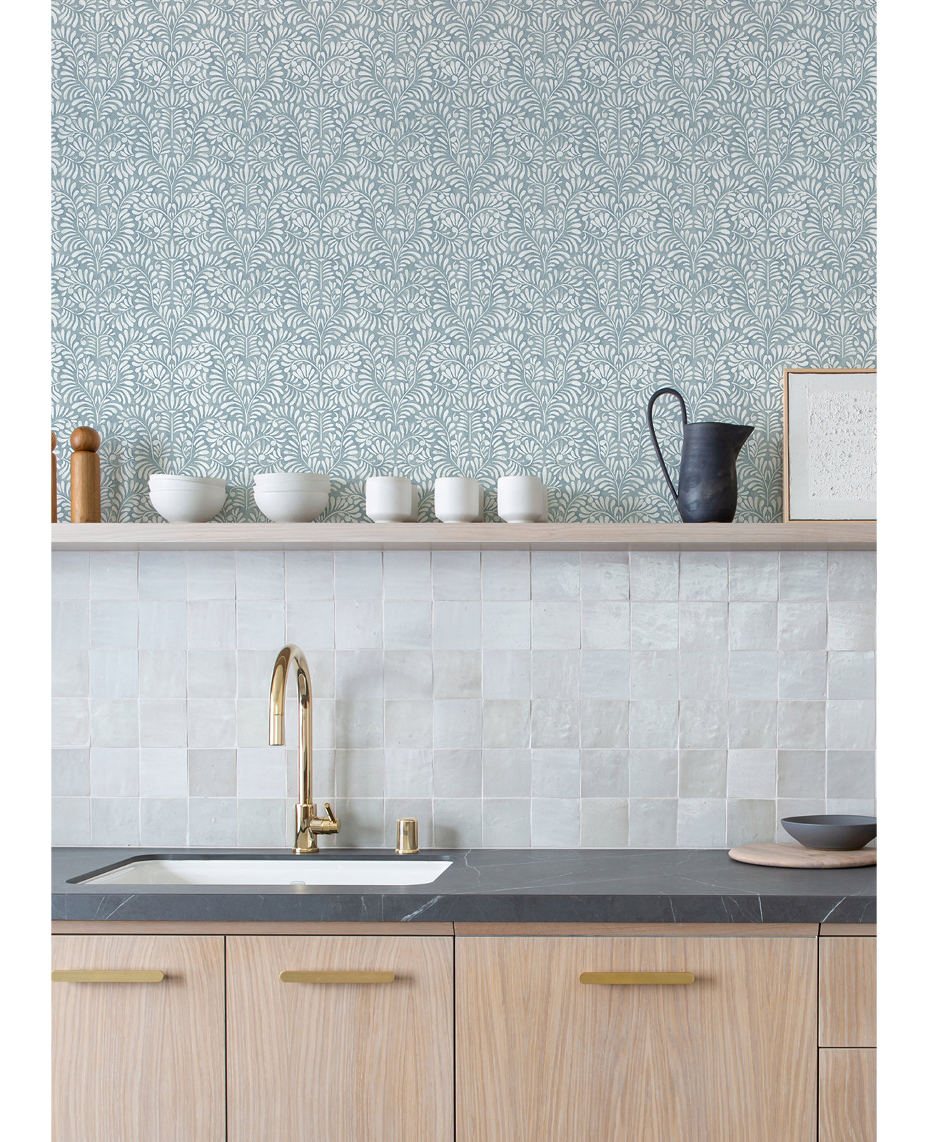 Cedric Floral Wallpaper, Blue