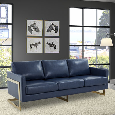 Bellago 83.5'' Faux Leather Sofa