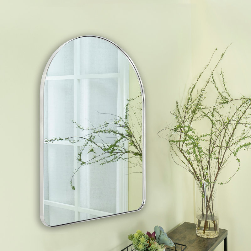 Ophira Stainless Steel Mirror, 30" x 21", Brushed Nickel