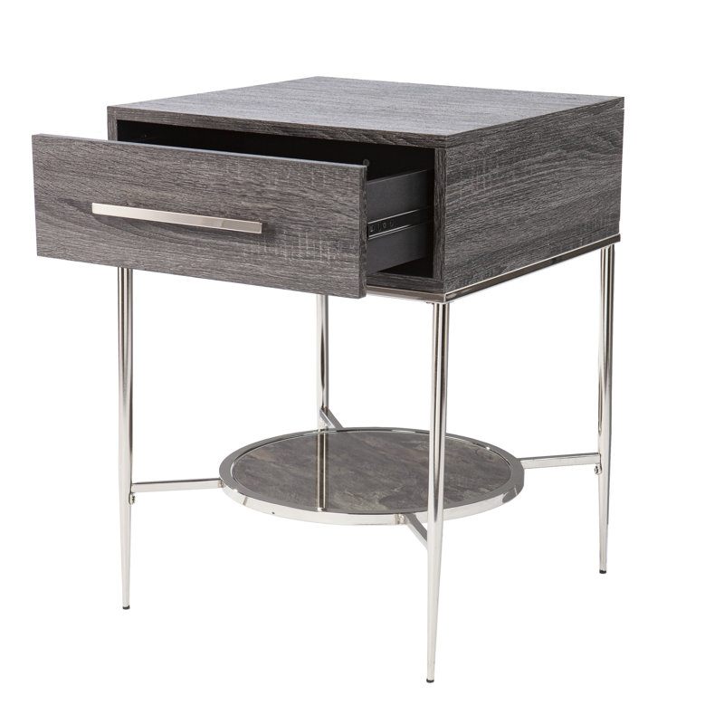 Waltenson 19.25'' W Metal Nightstand