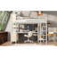 Lit mezzanine polyvalent en métal MDF espaces de vie modernes