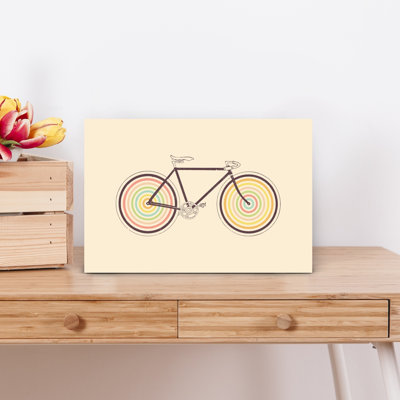 Colorful Retro Bike Abstract Colorful Geometric Wall Art Print