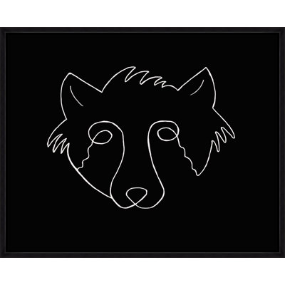 "Silly Raccoon" par Adam Mowery - cadre flottant, impression sur toile