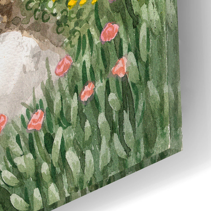 Art mural en verre Epic Art «Siamese In Rock Garden Back» par Gale Pitt, 12 po x 16 po