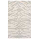 Tapis ivoire / vert en coton touffeté à la main Jerramy